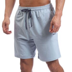 Boss Mens Cotton Embroidered Logo Stretch Shorts / Blue
